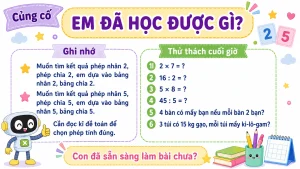 Alternative view of [Toán 3] Bài 4 – Ôn tập bảng nhân 2, 5; bảng chia 2, 5 | Slide bài giảng