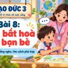 Bìa PowerPoint Đạo đức 3 Bài 8: Xử lí bất hoà với bạn bè.