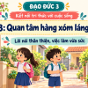 Bìa PowerPoint Đạo đức 3 Bài 3: Quan tâm hàng xóm láng giềng
