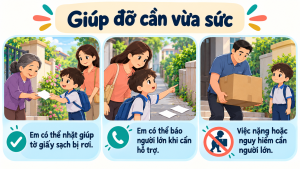 Slide giúp đỡ hàng xóm vừa sức, Đạo đức 3 Bài 3