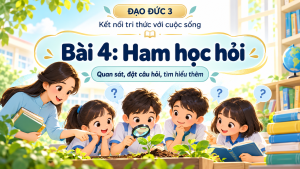Bìa PowerPoint Đạo đức 3 Bài 4: Ham học hỏi
